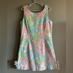Lilli Pulitzer girl lace overlay shift dress Size 10